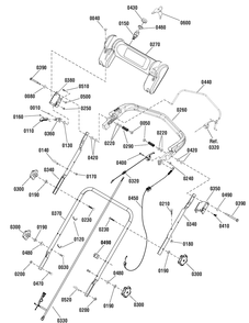 Handles Group (7501559) Diagram and Parts List for 7800792-JS46 2011 Briggs and Stratton Lawn Mower